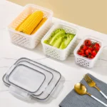 kf-S2ab101a703a54fa4a1e00864e6b9c7f0O-Doublelayer-Refrigerator-Storage-Box-Fruit-And-Vegetable-Drain-Basket-Fresh-Keeping-Box-With-Lid-Storage-Container