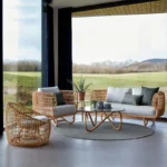 Outdoor Courtyard Waterproof Sun Proof Sofa Rattan Garden Leisure Villa Hotel Outdoor Sun Room Portfolio Outdoor Furniture)