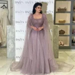 قال شارون-وردي فاخر الريش فساتين السهرة العربية مع الرأس للنساء ، أنيقة فساتين الزفاف الطرف ، دبي و تركيا ، SS406