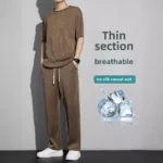 kf-Sb4ed741bb5244fe88b5556dbe235aca9P-Men-s-Ice-Silk-Sports-Suit-Summer-Thin-New-2024-Casual-Long-Pants-Short-Sleeves-T
