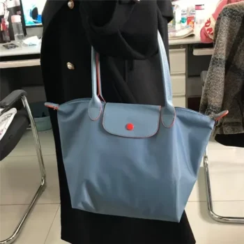 Classic Foldable Dumpling Bun Bag Waterproof Nylon Embroidered Dumpling Bag Fashion Shoulder Bag Handbag Mommy Tote Women's Bag