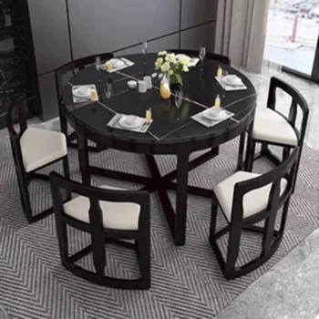 Round Coffee Dining Table Kitchen Restaurant Side Study Gaming Lounge Dining Table High Juegos De Comedor Office Furniture