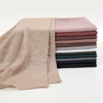 وشاح حجاب مجعد سادة من القطن للنساء ، شالات حجاب إسلامي ، أغطية طويلة ناعمة ، عمامة للسيدات ، عصابة رأس أنيقة