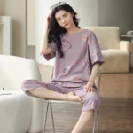 kf-S52f71cf400ad4b52803b95f659a54c6eo-Summer-New-Ladies-Pajamas-Homewear-Set-of-Short-Sleeved-Pajamas-Women-s-Summer-Simple-Korean-Cartoon