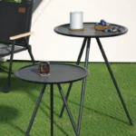 Outdoor Aluminum Alloy Folding Table Lightweight Coffee Table Portable Picnic Camping Table Adjustable Small Round Table
