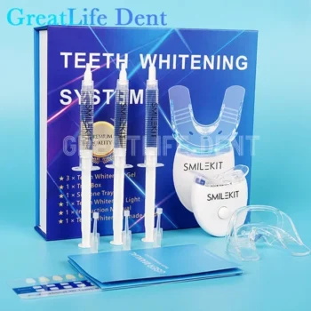 GreatLife Dent Small Blue Light Dental Teeth Whitening Kit Gel Teeth Whitening Lamp Accelerator Bleaching Machine Whitening Set