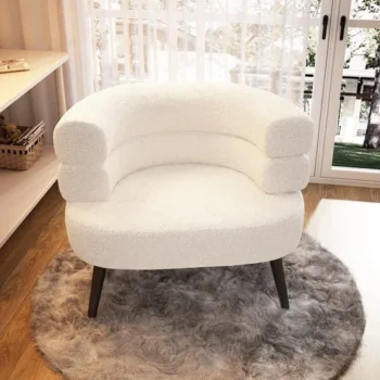 كراسي غرفة معيشة كسولة ، مقطعية بيضاء ، باديكير ، كرسي كرسي ، كراسي غرفة نوم ، كراسي مريحة ، طويلة ، أثاث شرفة ، CM50KT