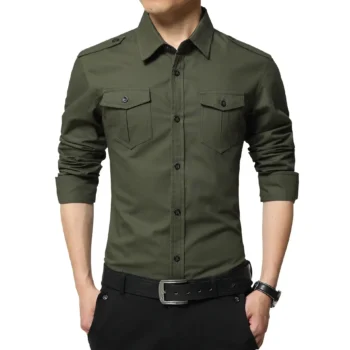 New Arrival Men's Shirts Autumn New Long Sleeve Cotton Cargo Casual Dress Shirt Men Military Tactical Man Shirts Big Size 5XL