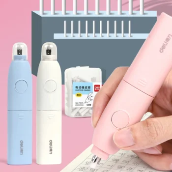 Deli-ممحاة كهربائية صغيرة ، مطاط ميكانيكي ، فن ، محايات أقلام رصاص إلكترونية للأطفال ، قرطاسية ، مدرسة ، مورد