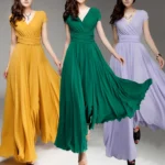 فستان ماكسي نسائي بوهيمي بلا أكمام برقبة حرف V ، فستان سهرة طويل ، موضة