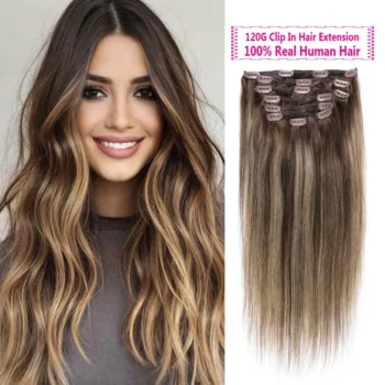 Human Hair Clip In Extensions 120g Real Human Hair Extensions Clip Ins Silky Straight Clip In Hair Extensions Real Human Hair