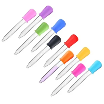 Color Random Children Dropper with Scale Washable Reusable Infant Droppers Detachable Dispenser Pipette for Travelling
