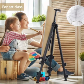 Portable Adjustable Metal Sketch Easel Stand Foldable Travel Easel Aluminum Alloy Easel Sketch Drawing For Artist Art Supplies