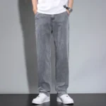 kf-S3f6f232be7b34014809f02d6ef7d725dq-Summer-Thin-Men-s-Straight-Loose-Gray-Jeans-Soft-Fabric-Lyocell-Fabric-Light-Colored-Casual-Pants