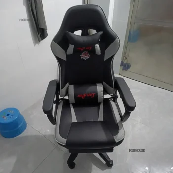 Fashion Study Leather Office Chairs Homestay Furniture Ergonomic Computer Chair Small Apartment Lift Swivel Backrest Armchair B