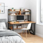 Modern Desktop Computer Desks Home Gaming Desk Student Study Desk Table Office Furniture Minimalist Reading Desk with Bookshelf