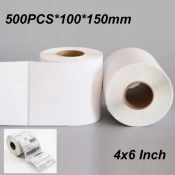 500PCS 100*150mm Thermal Shipping Labels 4x6 Inch For DHL UPS FedEx Self-Adhesive Stickers Stack Roll Papers For Thermal Label