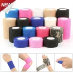1Roll Gauze Sport Self Adhesive Elastic Bandage Elastoplast Tape Breathable Wrap For Knee Pads Finger Ankle Palm Shoulder Safety