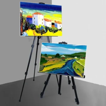 Tripod Artist Easel Metal Easel Angle Adjustable Free Lifting Widened Bracket Display Painting Canvas Easel Iron Metal Easel