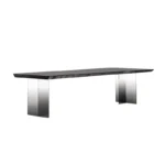 kf-S96957d49a45f4b48853b8d52f3f615f7p-Solid-Wood-Black-Carbonized-Large-Board-Dining-Table-Acrylic-Gradient-Legs-Office-Desk-Conference-Table-Mesa
