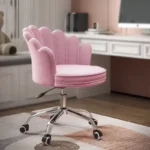 Modern Fabric Office Chair Office Pink Study Home Game Chair Sedentary Comtable Backrest Swivel Lift Bedroom Vanity Chair B