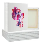 6Pcs White Blank Art Boards Mini Stretched Artist Canvas Art Board Acrylic Oil Paint Cotton Artwork Painting Framed Board Art