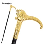 Golden Luxury Lion Handle Fashion Walking Stick for Party Decorative Walking Cane Elegant Crosier Knob Walking Stick 95cm