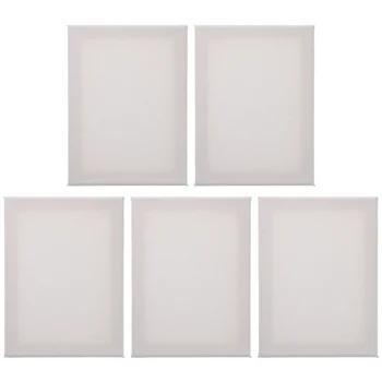 5 Pcs Oil Paint Blank Canvas Painting With Box for Acrylic Canvases White Watercolor Thin 6x8
