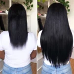 kf-S1ac12d6eb4b14d968e144f632175437fM-No-Clips-Natural-Hair-Extension-Synthatic-Artificial-Long-Straight-Hairpiece-Blonde-Black-Mixed-Color-False-Hair