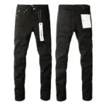 Purple Jeans American High Street Black Pleated Basic Model 2024 New Fashion Trend High Quality Jeans