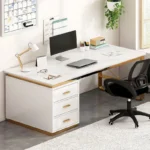 Nordic Retractable Computer Desks Simple Wooden Table Modern Office Furniture Home Gaming Desk with Cabinet Bedroom Writing Desk