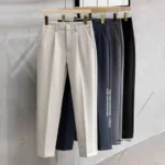 Autumn Men's Pants Fashionable Elastic Waist Drop Straight Leg Pants Simple Casual Solid Color Pants Korean Edition Men's Pants