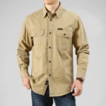 kf-S956ae58cad3d44d181e009c4dddba1aaj-100-Cotton-Men-s-Shirt-Solid-Color-Multi-Pocket-High-Quality-Cargo-Shirts-Fashion-Outdoor-Casual