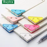 10pcs Triangle Corner Clips Set Transparent Colorful Page Holder Paper Clip File Index Photo Clamp Office School Desk Organizer