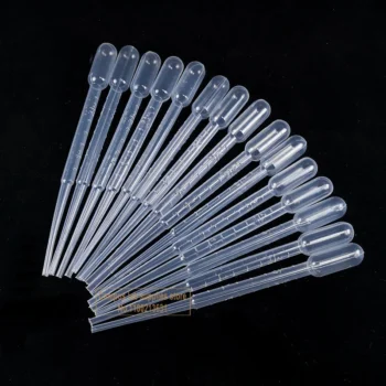 20pcs To 200pcs Lab Clear 0.2ml/0.5ml/1ml/2ml/3ml/5ml/10ml Scaled Plastic Pasteur Pipette Essential Oil Pipette Dropper