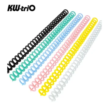 KW-trio 10pcs Plastic 30-Hole Loose Leaf Binders Ring Binding Spines Combs 85 Sheets Capacity for DIY Paper Notebook Album