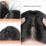 kf-S14f897faa440427cab06a818fbb56857C-MEIFAN-Synthetic-Middle-Part-Topper-Hairpiece-with-Bangs-Clip-In-Bangs-Extension-Natural-Invisible-Clourse-Hairpiece