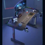 Luxury Unique Computer Desk for Shop Thickened Carbon Fiber with Light Desks Commercial Desktop Household Gaming Desk for Room