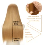 kf-S1ac12d6eb4b14d968e144f632175437fM-No-Clips-Natural-Hair-Extension-Synthatic-Artificial-Long-Straight-Hairpiece-Blonde-Black-Mixed-Color-False-Hair