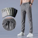 Summer New Men's Casual Trousers Loose Fit Breathable Sweatpants Small Straight Legs Trendy Men's Wear