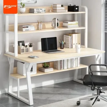 AOLIVIYA Computer Desk Bookshelf Combination Integrated Desktop Office Home Simple Study Table Bedroom Student Simple Writing