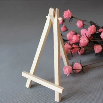 New 1PC 8x15cm 12.5x7cm Mini Wood Artist Tripod Painting Easel For Photo Painting Postcard Display Holder Frame Cute Desk Decor