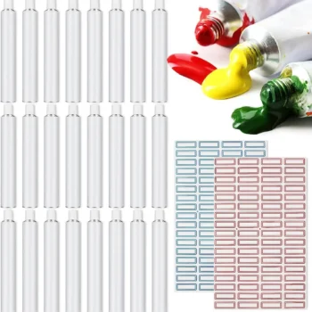 24x Sample Packing Bottles Jars Empty Aluminum Paint Tubes Set Making Paint 20ml Empty Aluminium Tube Containers
