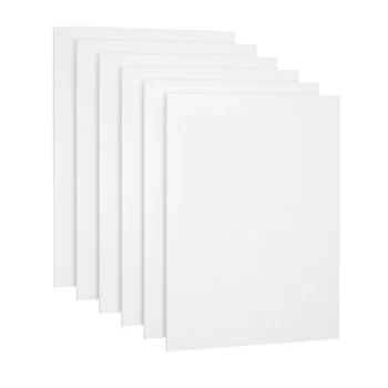 6pcs Canvas Panels, Gesso Primed White Blank Canvas for Painting - Cotton Art Supplies Canvas Board for Acrylic Paints