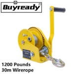 1200 Pounds 30m Wirerope Hand Operated Winch Small Portable Winch Manual Traction Hoist Winch Crane Bidirectional Self-locking