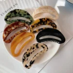 Women Fashion Hair Clip Claws Korean Style Acetate Leopard Print Hair Clips Large Claw Clip for Girl Fashion Accessories Gifts