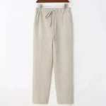 Men's Beach Pants Joggers Streetwear Cotton Linen Sweatpants Casual Pants Hawaiian Vacation Loose Summer Straight Pants Male