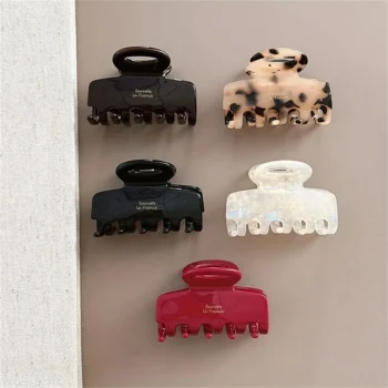 Vintage Acetate Hair Claw Medium Size Rectangle Dragon Shark Clip Hair Clamps Grab Women Hair Accessories Hair Clips