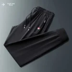 Men's Casual Ice Silk Pants Loose Fit Breathable Elastic Sports Trousers Straight Leg Pants For Summer