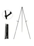 Bview Art High Steel Easy Folding Display Easel - Quick Set-Up, Instantly Collapses, Adjustable Height Display Holders